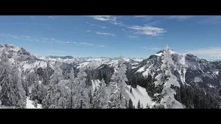 Tegelberg - Im Winter von oben (4k / mit Schloß Neuschwanstein)