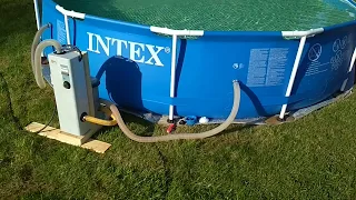 Нагрев воды в бассейне intex (часть 1) Электрокотлом Пирамида