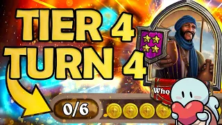 I went to Tier 4 on just Turn 4 (#1 in NA gameplay)! | Hearthstone Battlegrounds