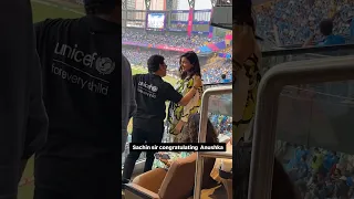 Sachin sir congratulating Anushka Sharma #viratkohli