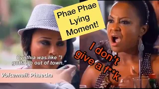 Caught Lying: RHOA  Phaedra Caught Cussing & Lie About It To Cynthia Even When Told It’s Recorded!