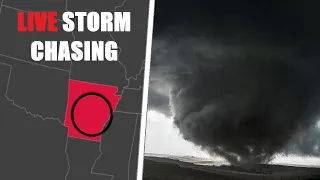 🔴LIVE STORM CHASING! Arkansas Tornado Threat