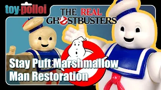 Vintage Real Ghostbusters Stay Puft Marshmallow man restoration - Toy Polloi