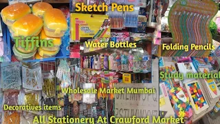 Wholesale Market for Stationary Mumbai | Pens Colours Tiffin Craft items | Sab milega Saste Mei |