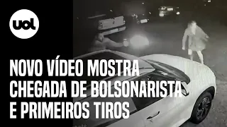 Novas imagens mostram o momento em que bolsonarista chega ao salão e atira em petista