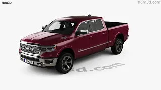 Dodge Ram 1500 Crew Cab 6-foot 4-inch Box Limited 2019 3D model by Hum3D.com