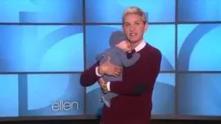 Ellen DeGeneres getting cozy with a newborn!