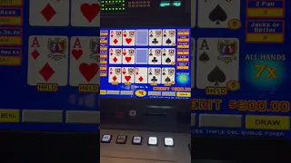 Ultimate Aces video poker jackpot, Caesars property. Almost The ultimate hand!