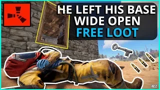 This PLAYER Left His WHOLE BASE OPEN!! Rust Solo Survival Gameplay