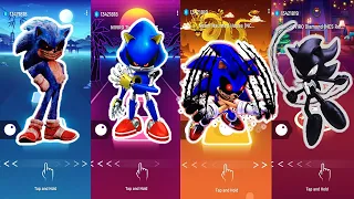 Sonic | Sonic exe Vs Metal Sonic Vs Sonic exe Vs Venom Sonic | Tiles Hop EDM Rush | tileshopgaming