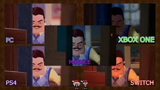 Hello Neighbor Act 2 All Cutscenes - PC vs. Xbox One vs. PS4 vs. Switch vs. Mobile