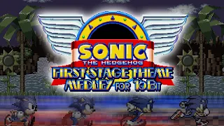 SONIC FIRST STAGE THEME MEDLEY for 16Bit(Genesis)