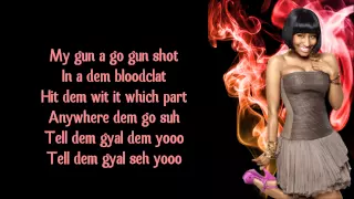 Nicki Minaj  - Gun Shot (ft. Beenie Man) Lyrics Video