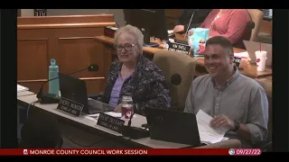 Monroe County Council Work Session, September 27, 2022