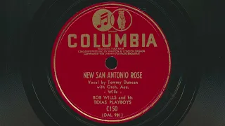BOB WILLS New San Antonio Rose (1940) Tommy Duncan vocals - 78 RPM Record