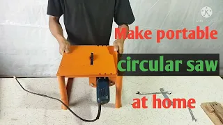 How to make mini circular saw table from an angle grinder