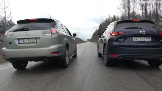 MAZDA CX5 2.5 awd  VS  LEXUS RX350  VS  VW touareg 3.0d !