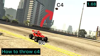 GTA5 how to throw sticky bomb in RC vehicle 1.68