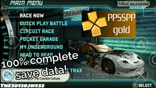 The2012djwess - Need for Speed Underground Rivals PPSSPP Gold HD gameplay - 100% complete save data!