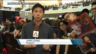 SINGAPORE: Cast, crew of "The Amazing Spider-Man 2" wow fans at Marina Bay Sands