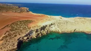 Cape Greco Peninsula. Dronie from Cyprus (4K)