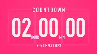 2 Hours Countdown Flip Clock Timer / Vibration Beep 💓