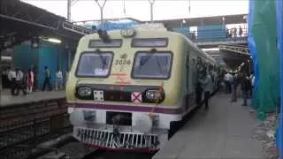 India's First Stainless Steel Train (Bombardier EMU) Captured on the Date Of It's Launch in Mumbai