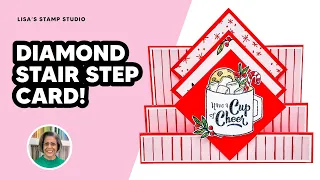 Use Scrap Designer Paper to Make a DIY Christmas Stair Stepper Card