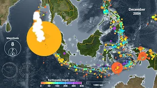 Earthquakes of Indonesia:  2004 - 2019