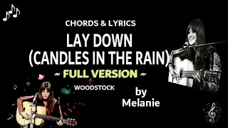 Lay Down Candles in the Rain by Melanie  FULL INTRO AND SONG Guitar Chords and Lyrics