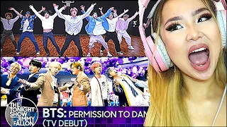 BTS 🕺 'PERMISSION TO DANCE...PRACTICE & LIVE' @ JIMMY FALLON SHOW 🔥| REACTION/REVIEW