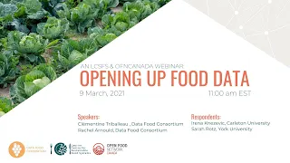 Webinar: Opening Up Food Data - March 9, 2021