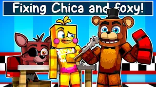 Fixing Original Chica and Foxy in Minecraft Security Breach