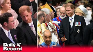 Lip reader reveals what lonely Prince Harry told guests as he arrived at King Charles Coronation