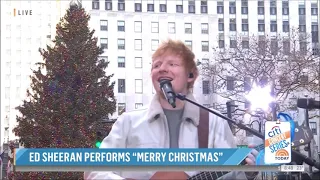 Ed Sheeran Sings "Merry Christmas" 2021 Live Concert Performance New York City Christmas Song