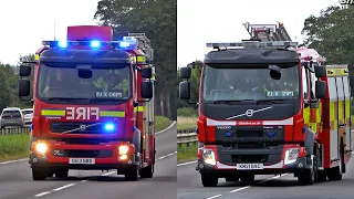 [OLD vs NEW] Oxfordshire Fire & Rescue Service Volvo Fire Engines Responding with Lights and Sirens!