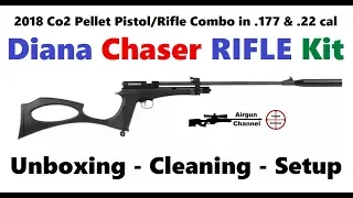 Diana Chaser RIFLE Kit (Unbox- Cleaning - Setup) CO2 Pistol & Rifle Combo