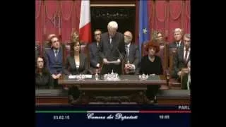 Presidente Mattarella Giuramento in Parlamento - Video Messaggio