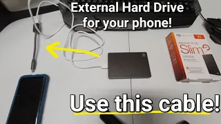 Low on memory? Connect your Samsung or Android phone directly to an external hard drive!