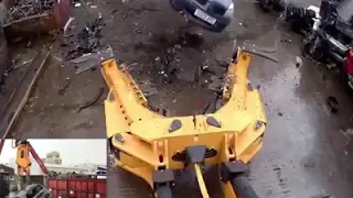 Extreme Dangerous Car Crusher Machine in Action, Crush Everything et Car Shredder Modern Technology