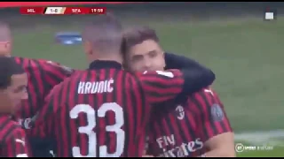 20' GOAL Krzysztof Piątek || Milan vs SPAL || Copa Italia