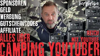 CAMPING YOUTUBER - Sponsoren, Geld verdienen mit Youtube, Werbung, Affiliate und Gutscheincodes