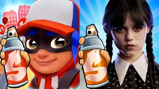 Subway Surfers Copenhagen 2023 - Super Runner Jake vs Subway Wednesday Addams Run