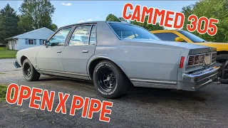 78 Caprice, cammed 305, headers with X pipe