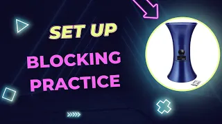 Blocking practice with ball machine