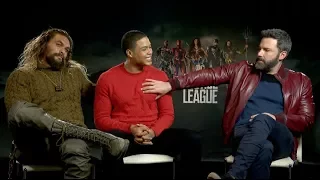 Does Ben Affleck like the term "Batfleck"? Jason Momoa & Ray Fisher JUSTICE LEAGUE Interview