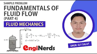 FLUID FLOW - SAMPLE PROBLEM - ENERGY AND HEAD [ FLUID MECHANICS ]