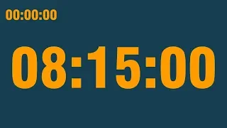 8 hour 15 minute timer (with end alarm, time elapsed and progress bar)