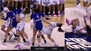 Girl Gets ELBOWED To The FACE & Refs Didn't Call Anything Until The Review! | Big East Tournament