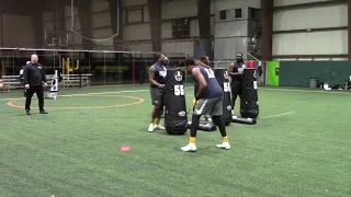 National Scouting Combine DL Bag Drills